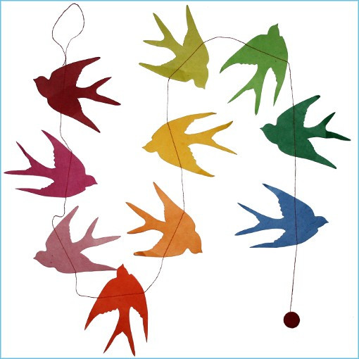 LLA353-Classic Swallows Garland
