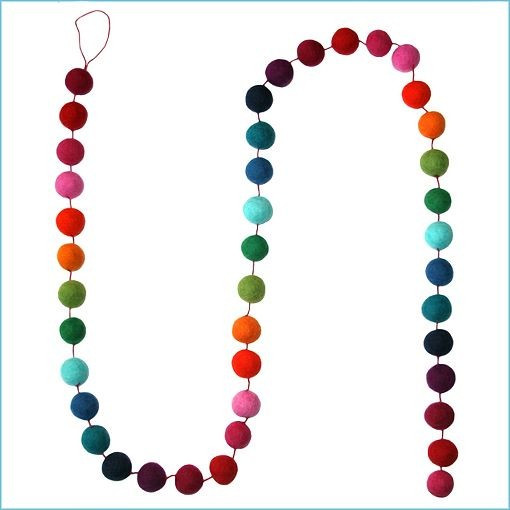 LLF342-Felt Ball Garland