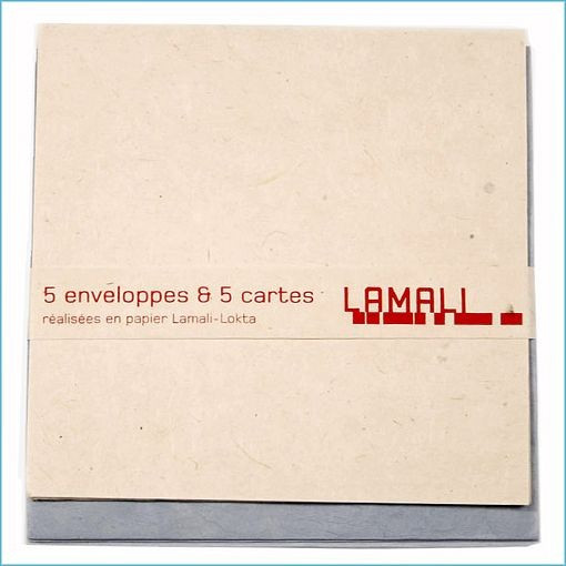 EC3B - Pack of five cards & envelopes Lokta paper - two colors.