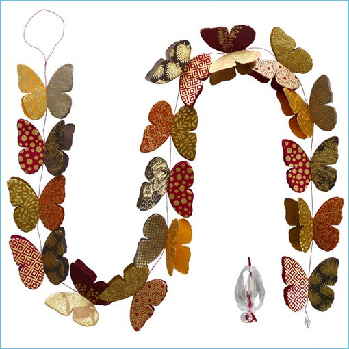 LLA624M-Broceliande Double Butterfly Garland