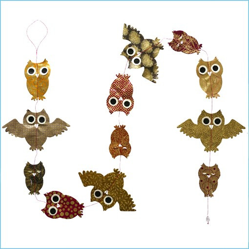LLA647M-Brocéliande Owl Garland