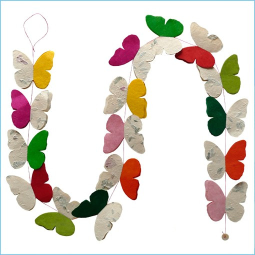 LLA682-Double Butterflies Phyllo Garland