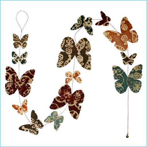 LLA237-Butterfly Batik Garland